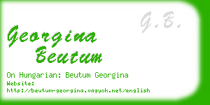 georgina beutum business card